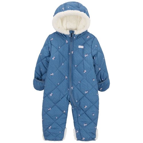 Baby Floral Print Sherpa-Lined Snowsuit