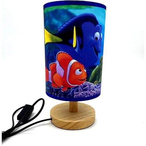 Wood Base Table Lights Dory Table Lamp with Light Bulb Bedside Night Light Great Decor or Gift Ideas, SN-001