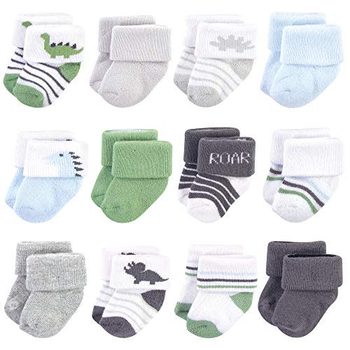 Hudson Baby Baby Girls' Cotton Rich Newborn and Terry Socks