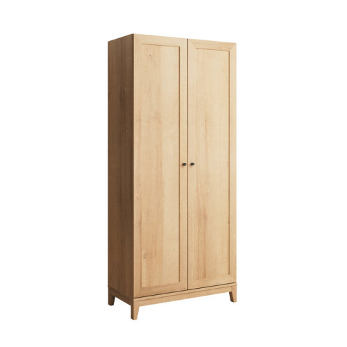 Millwood Pines Gonroff Oak 72 in. Accent Cabinet Office Storage Cabinet with 3 Adjustable Shelves and Solid Wood Legs | Wayfair