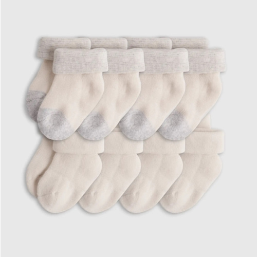Organic Fold Over Socks 8-Pack - Baby Boy