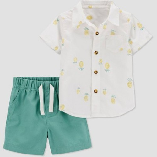 Carter's Just One You® Baby Boys' Pineapple Top & Bottom Set - Green, Size: 18M