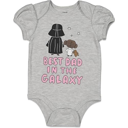 STAR WARS Father's Day Christmas Baby Girls Bodysuit Newborn to Infant Sizes (Newborn - 24 Months)