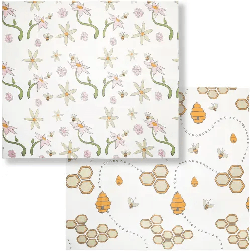 Extra-Large Baby Play Mat for Floors: Waterproof, Anti-Slip, Reversible, Foam Mat for Safe Indoor & Outdoor Play. (79'' x 71'' x 0.4''), Flowers and Bees