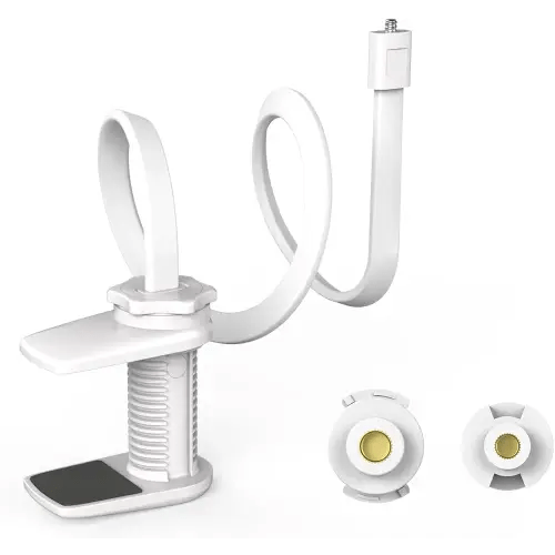 Baby Monitor Mount Clip Universal Baby Monitor Stand Works for HB6550/ HB65/ ...(White)