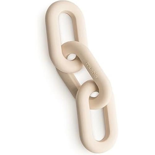 mushie Silicone Baby Links Teether Toy (Shifting Sand)