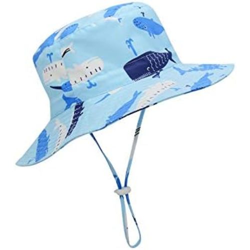 Baby Sun Hat UPF 50+ Sun Protective Toddler Bucket Hat Summer Kids Beach Hats Wide Brim Outdoor Play Hat for Boys Girls