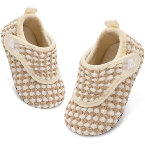 BARERUN Toddler Slippers Boys Girls House Shoes Warm Kids Slippers With Non-Slip Rubber Sole Fuzzy Cozy Walking Shoes Indoor/Outdoor
