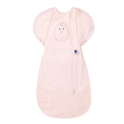 Nested Bean Air 6-in-1 Adaptable Baby Sleep Sack – Comfort & Safety for Natural Sleep, Preferred Arm Position Reduces Startle Reflex, Better Sleep for Baby, NB (7-13lbs) Soft Pink