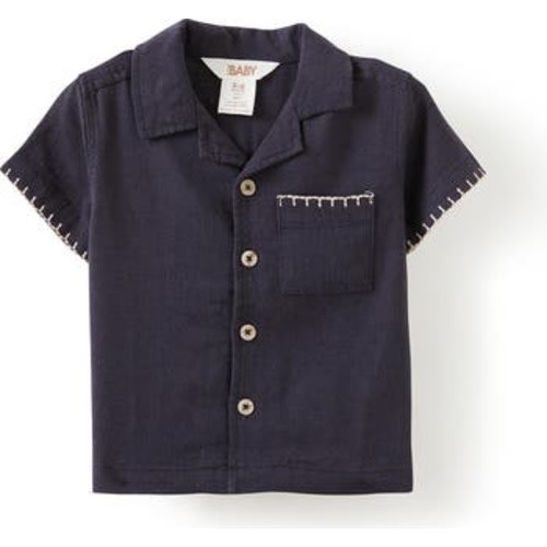 Leo Cuban Relaxed Shirt, 12-18M