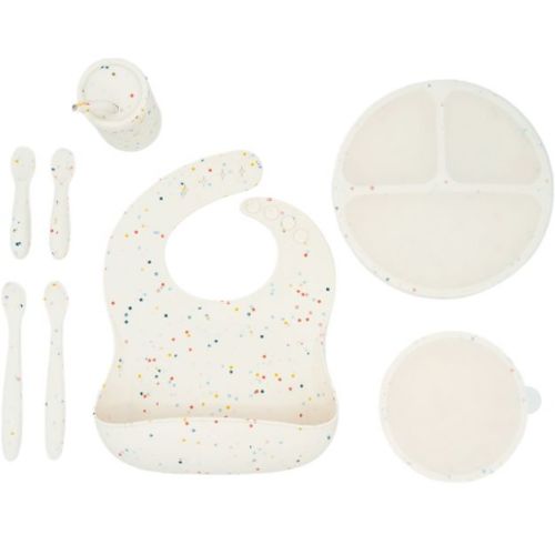 WeeSprout Baby Led Weaning Bundle, Silicone Suction Bowl, Spoons, Bib & Cup, Develops Self Feeding Skills