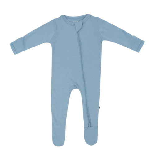 Zippered Footie in Slate | Baby Footie Pajamas | Kyte Baby