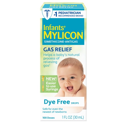 Mylicon Infants Gas Relief Drops for Infants and Babies, Dye Free Formula, 1 fl oz