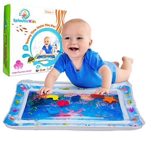 Splashin'kids Inflatable Tummy time Premium Water mat Infants and Toddlers is The Perfect Fun time Play Activity Center Your Baby's Stimulation Growth - Multicoloured