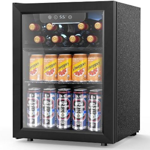 ZAFRO Beverage Refrigerator Cooler 68 Can, Mini Fridge for Beer ,Freestanding Small Fridge with Electronic Temperature Control for Home/Bar,1.7 cu.ft