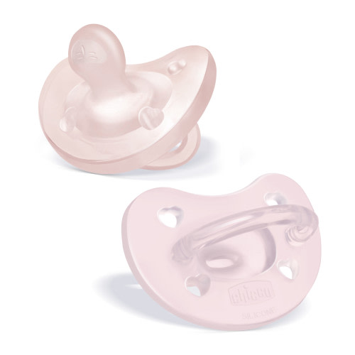 Chicco PhysioForma Orthodontic Silicone Pacifier Soft Pink 0-6m 2pk