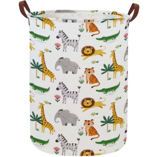 Kids Laundry Hamper,Animal Hamper Collapsible Canvas Cute Laundry Basket for Boy sand Girls, Nursery Hampers,Gift Baskets,(Animal)