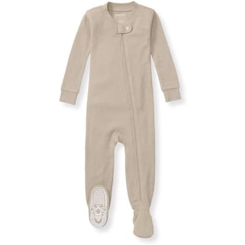 Burt's Bees Baby unisex-baby Honeysoft Sleeper Pajamas, Zip Front Non-Slip Footed Footie PJs, Organic Cotton & Lyocell