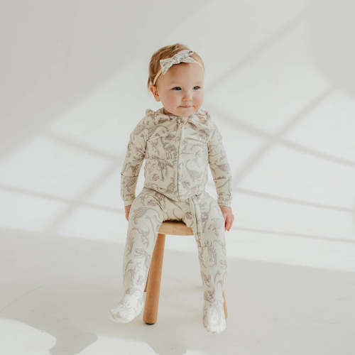 Zip-Up Footie Pajama - Jurassic Park Fossils