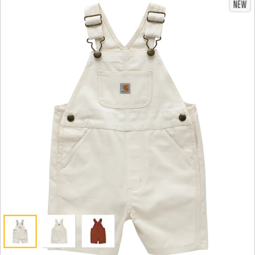 Kids' Loose Fit Canvas Shortall (Infant/Toddler) | 3T | Carhartt