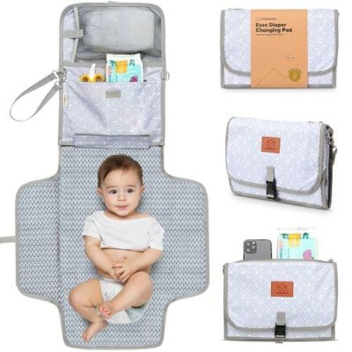 Keababies Ezee Diaper Changing Pad, Portable Diaper Changing Mat, Waterproof Foldable Diaper Changing Pad (prairie)