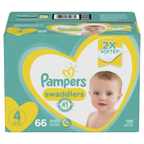 Pampers Swaddlers Diapers Super Pack (Select Size), Size: Size 4 (66 Count)