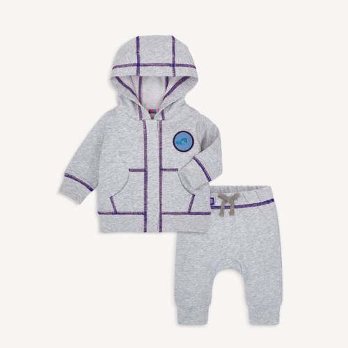 baby got track french terry magnetic hoodie + pant set