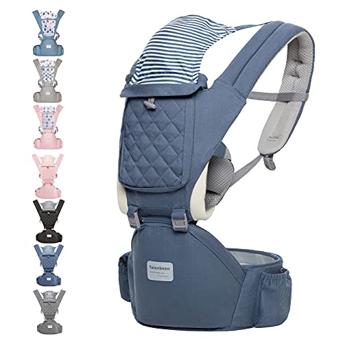 Baby Carrier, 6-in-1 Baby Carrier Newborn to Toddler, Baby Carrier with Hip Seat Lumbar Support 7-41 lbs, Baby Soft Carrier for All Seasons & Positions, Adjustable Size for Shopping Hiking Travelling