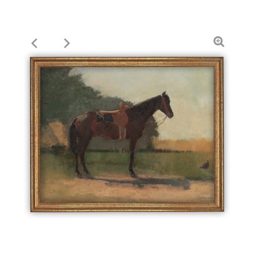 Framed Horse Equestrian Art #A-122