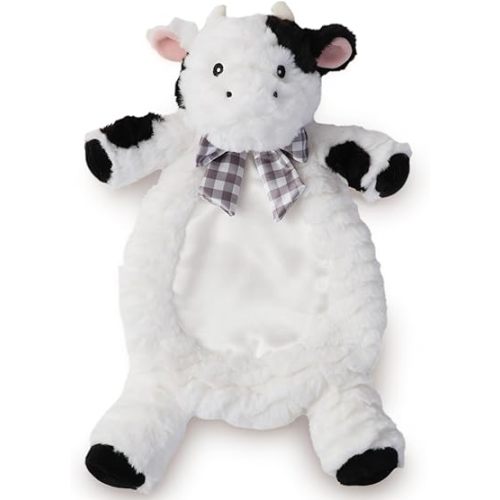 Bearington Lil' Gilly 13 Inch Cow Security Blanket for Babies - Cow Lovey - Cow Loveys for Babies