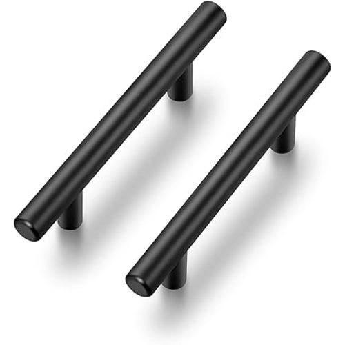 Ravinte 35 Pack | 5'' Cabinet Pulls Matte Black Stainless Steel Kitchen Drawer Pulls Cabinet Handles 5”Length, 3” Hole Center