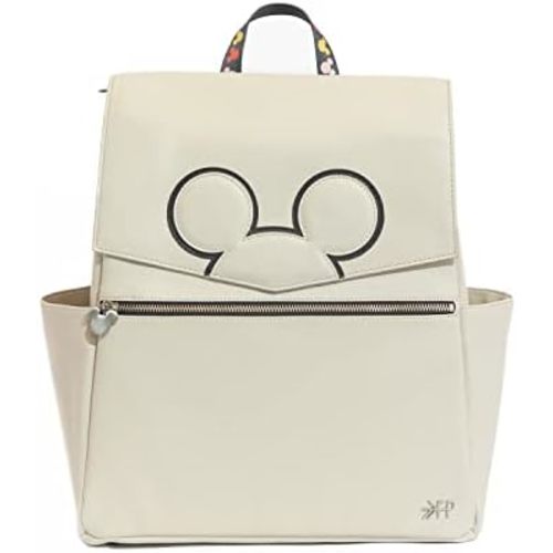 Freshly Picked Classic Diaper Bag Backpack, Wipeable Vegan Leather With Changing Pad, Convertible (Mickey Mania)