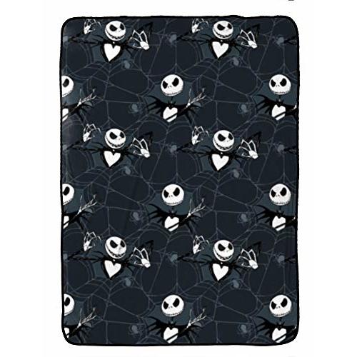 Jay Franco Disney Nightmare Before Christmas Blanket - Measures 62 x 90 inches, Kids Bedding Features Jack Skellington - Fade Resistant Super Soft Fleece