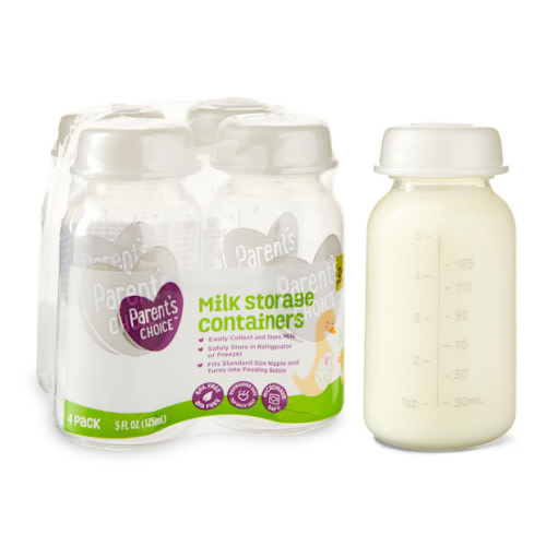 Parent's Choice Milk Storage Containers, 5 Fl Oz, 4 Pack