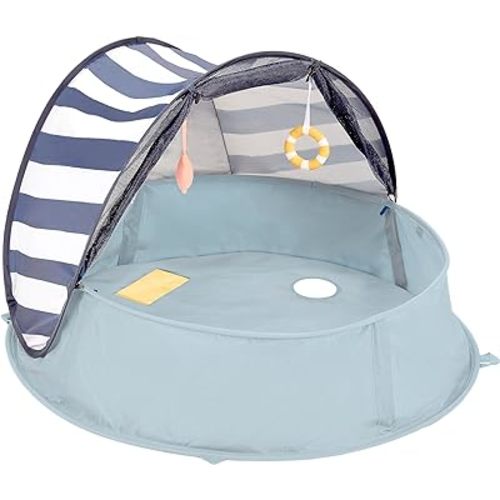 Babymoov Aquani Tent & Pool 3 in 1 Pop Up Tent, Kiddie Pool and Play Area (Summer 2024 Essential), Marine, One Size