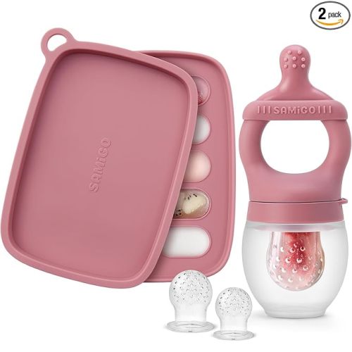 Baby Food Fruit Feeder and Breastmilk Popsicle Mold Set