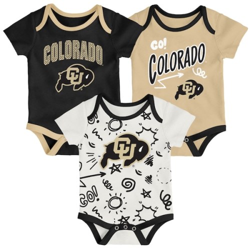 Newborn & Infant Outerstuff Colorado Buffaloes Three-Pack All Day Play Bodysuit Set