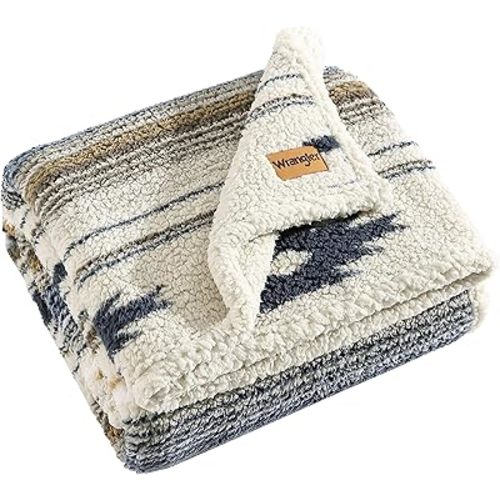 Wrangler Throw Blanket Ultra Soft Plush Home Decor, 50" x 60", Coyote Sands Brown