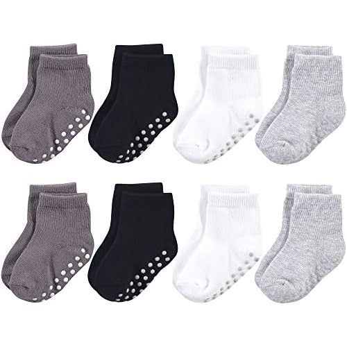 Touched by Nature Baby Organic Cotton Socks with Non-Skid Gripper for Fall Resistance