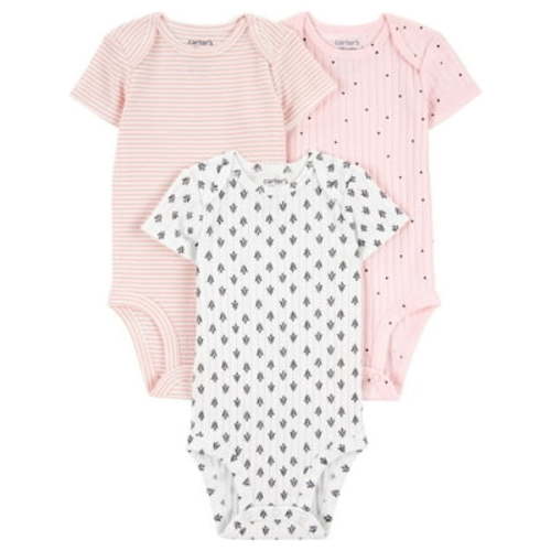 Carter's Child of Mine Baby Girl Bodysuits, 3-Piece, Sizes Preemie-18 Months