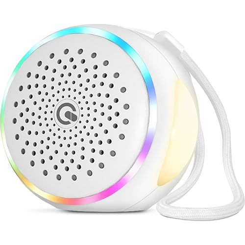 White Noise Sound Machine, Portable Sound Machine with 27 Soothing Sounds for Baby Adults Kids Sleep, 5 Timers & 8 Colors Night Light & Rechargeable Battery, Sound Therapy for Travel Office Home Gift