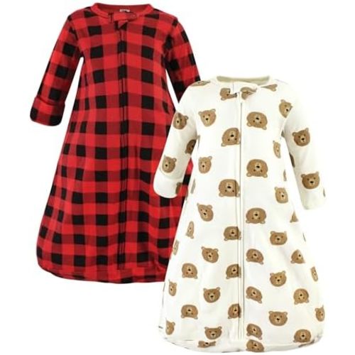 Hudson Baby Unisex Baby Cotton Long-Sleeve Wearable Sleeping Bag, Sack, Blanket