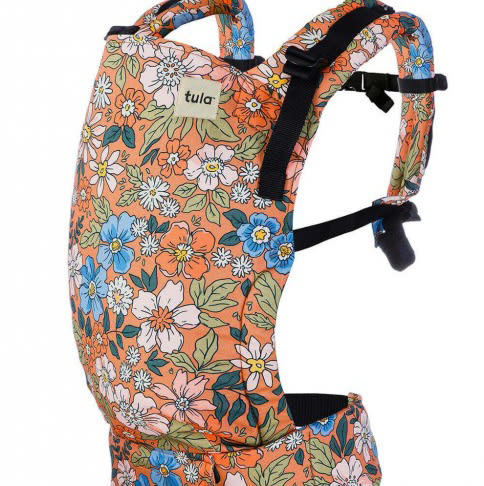 Baby Tula Cotton Free-to-Grow Baby Carrier - Adjustable, Comfortable, Newborn to Toddler Carrier - Ergonomic Fit for 7lbs to 45lbs - Back & Front Carry Options - Discover (Black/Stars)