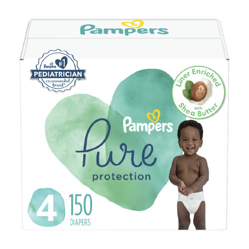 Pampers Pure Protection Diapers Size 4 150 Count