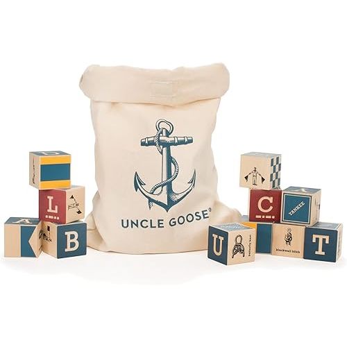 Uncle Goose Nautical Blocks with Canvas Bag - Made in The USA