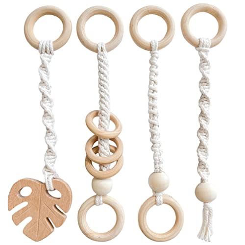 ARTIBETTER 4pcs Baby Stroller Toys Car Hanging Bell Rattles Toys Newborn Crib Toys Infant Play Music Newborn Gift Baby Girl and Boy Gym for Birthday Baby Shower