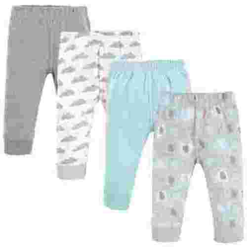Luvable Friends Baby and Toddler Boy Cotton Pants 4pk, Boy Basic Elephant, 0-3 Months