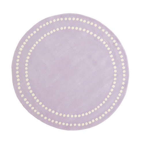 Pearl Dot Border 5' Round Rug
