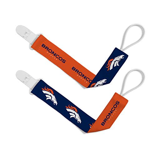 BabyFanatic Officially Licensed Unisex Pacifier Clip 2-Pack - NFL