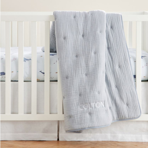 Cuddle Me Muslin Baby Quilt | Pottery Barn Kids